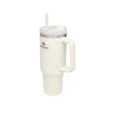 GARRAFA TERMICA STANLEY TRAVEL QUENCHER CREME 1.18L C/TAMPA E CANUDO