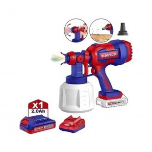 PISTOLA PARA PINTURA BATERIA EMTOP ELSG20042 800ML CON BATERIA CON CARREGADOR 