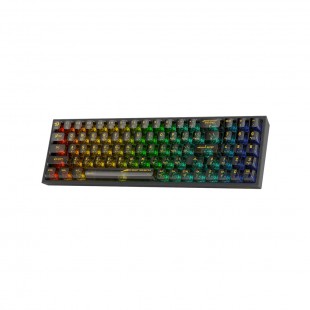 TECLADO WIR REDRAGON K628CTB-RGBPRO POLLUX GAMING BLACK INGLES 