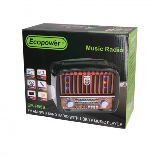 RADIO PORTATIL ECOPOWER EP-F95B CHAMPAGNE BT/SD/FM/AM