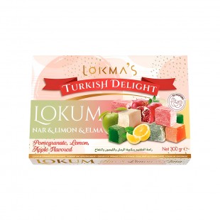 CHOCOLATE TURCO LOKMAS POMEGRANATE,LEMON,APPLE FLAVORED 300G