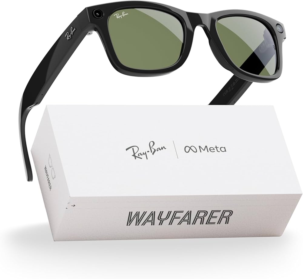 OCULOS RAY-BAN META WAYFARER G1 RW4006 F/SHINYBLACK L/G15 GREEN