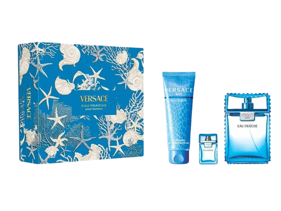 VERSACE MAN EAU FRAICHE KIT MEN 100ML EDT+5ML+SHOWER 150ML