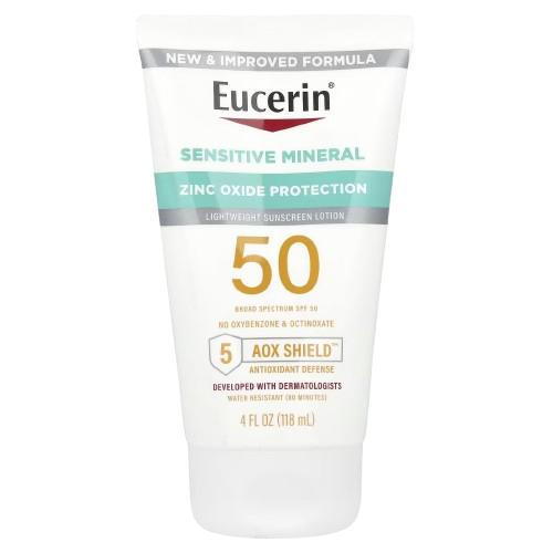 PROTETOR SOLAR EUCERIN SENSITIVE MINERAL ZINC OXIDE SPF50 118ML