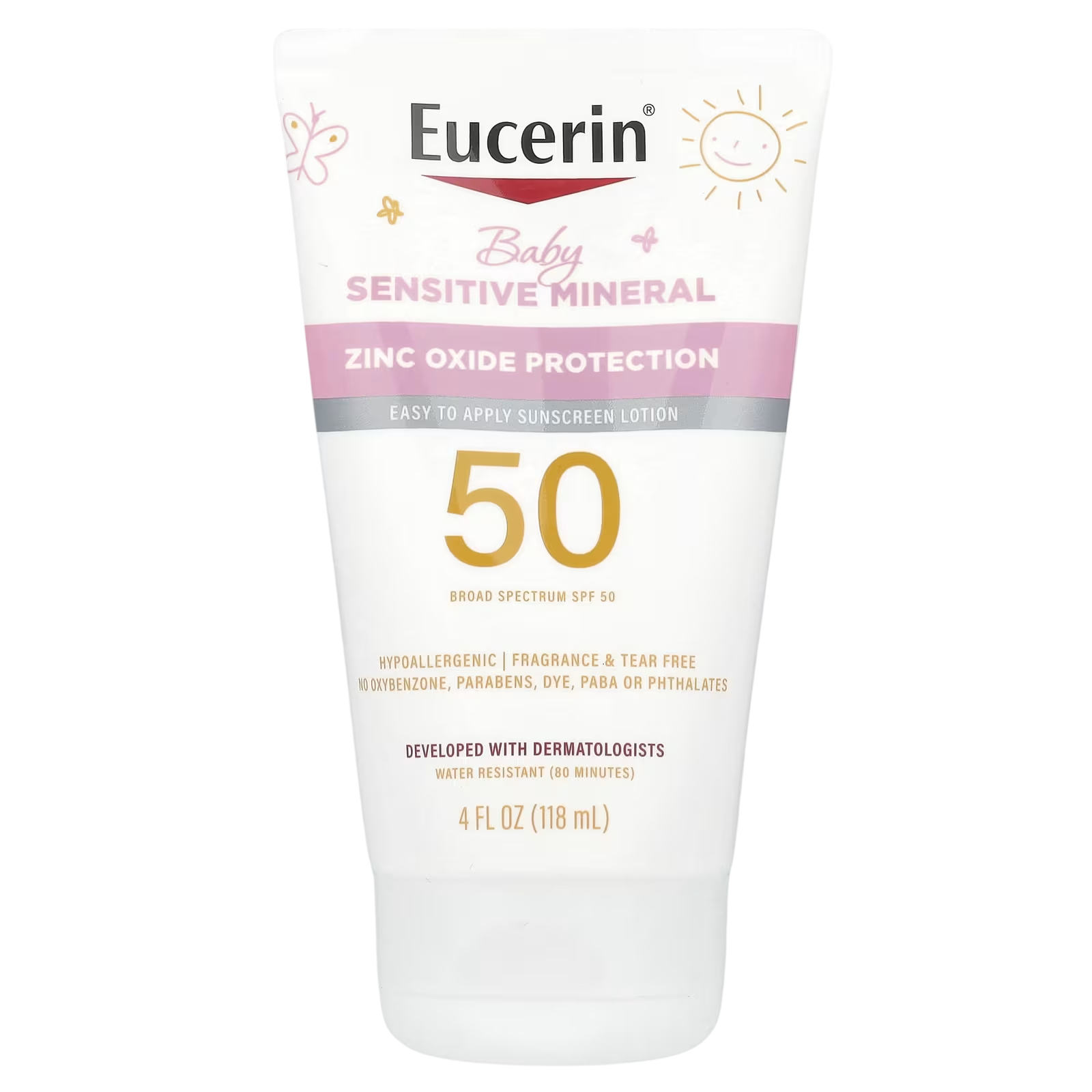 PROTETOR SOLAR EUCERIN BABY SENSITIVE MINERAL ZINC OXIDE SPF50 118ML