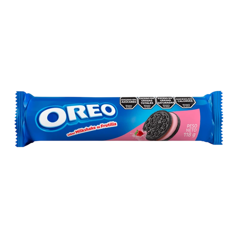 BISCOITO OREO RECHEADO DE MORANGO 118G