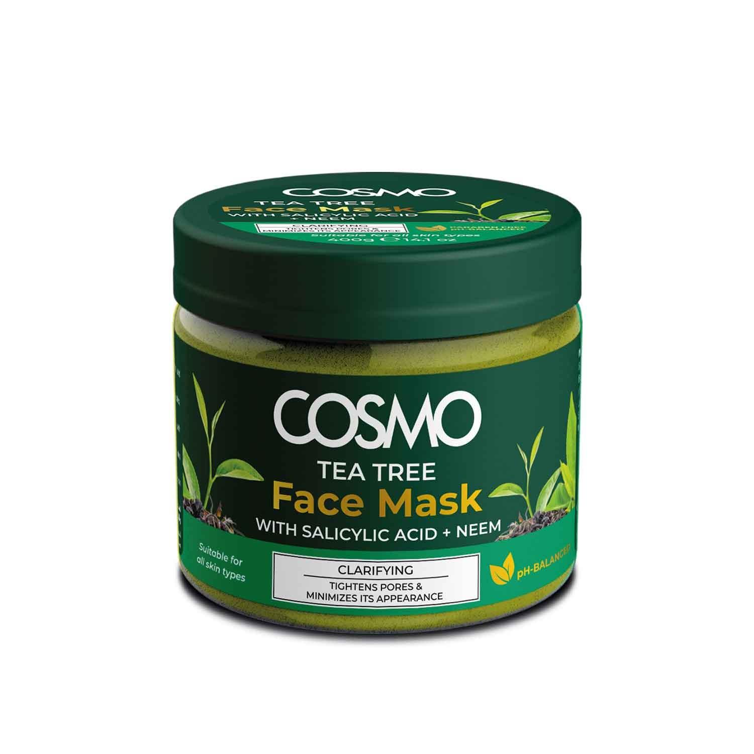 MASCARA COSMO TEA TREE FACE SALICYLI ACID+NEEM 400G