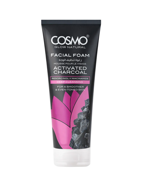 CREME LIMPADOR FACIAL COSMO GLOW NATURAL ACTIVATED CHARCOAL 100G