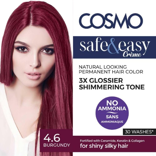 Anúncio: Tinta P/ Cabelo Cosmo Safe & Easy 3X Burgundy 4.6 179958