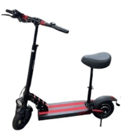 PATINETE ELETRICO 10" AUDISAT A10 PLUS 350W 150KG PRETO/VERMELHO