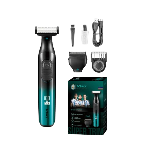 Barbeador VGR V-361 Profesional Blade Shave Verde Recarregavel