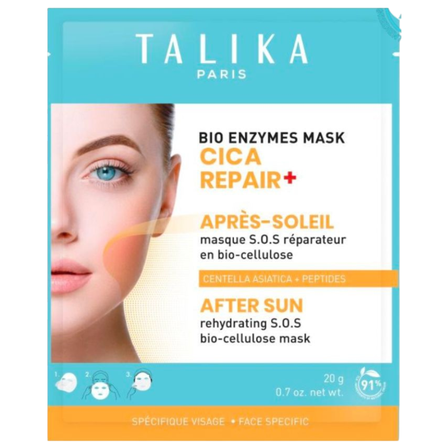 MASCARA FACIAL TALIKA PARIS BIO ENSYMES CICA REPAIR+APRES SOLEIL 5223