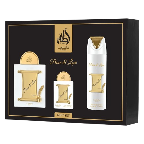 LATTAFA PEACE Y LOVE KIT FEM 100ML EDP+20ML EDP+SPRAY 200ML