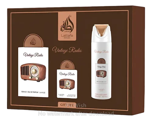 LATTAFA VINTAGE RADIO KIT FEM 100ML EDP+20ML EDP+SPRAY 200ML