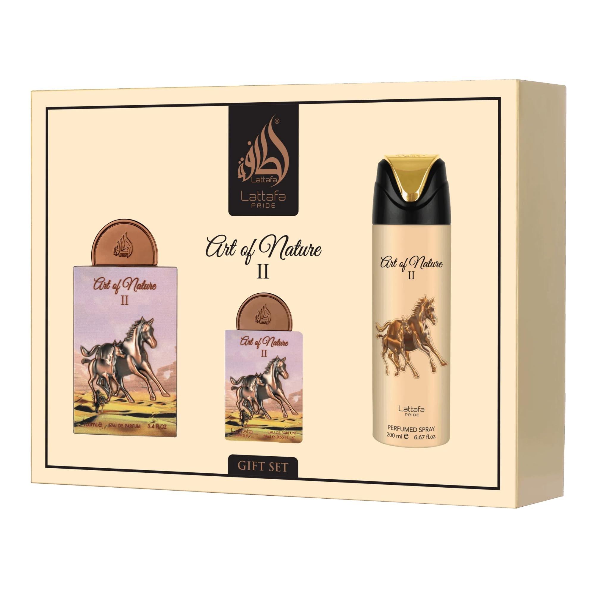 Lattafa ART OF Nature II KIT Unisex 100ML EDP+20ML EDP+Spray 200ML 200