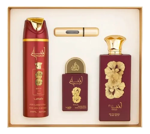 LATTAFA ANSAAM GOLD KIT UNISEX 100ML EDP+20ML EDP+SPRAY 200ML