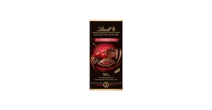 Chocolate Lindt Edelbitter Mouse Sauerkirsch-Chili 70% Cacao 150G 307*