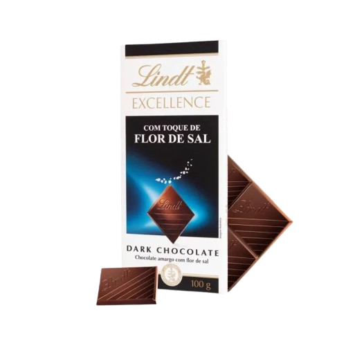 Chocolate Lindt Exellence Fleur DE SEL Feinherb Barra 100G