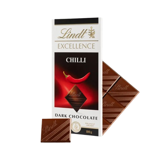 Chocolate Lindt Exelence Chili Feinherb Barra