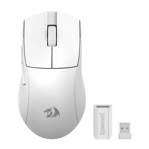 MOUSE USB GAMER REDRAGON PRO M916W-PRO 4K WHITE