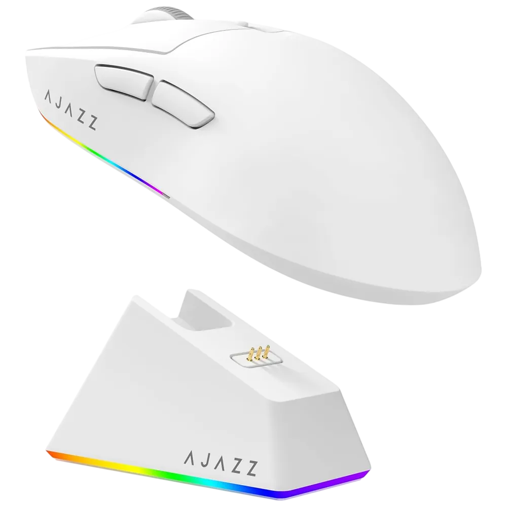 Mouse Gamer Wireless Ajazz AJ139 V2 24000DPI Branco