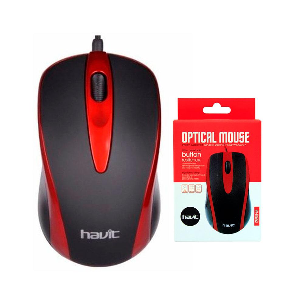 MOUSE WIR HAVIT NV-MS753-PL OPTICO 1000DPI PRETO