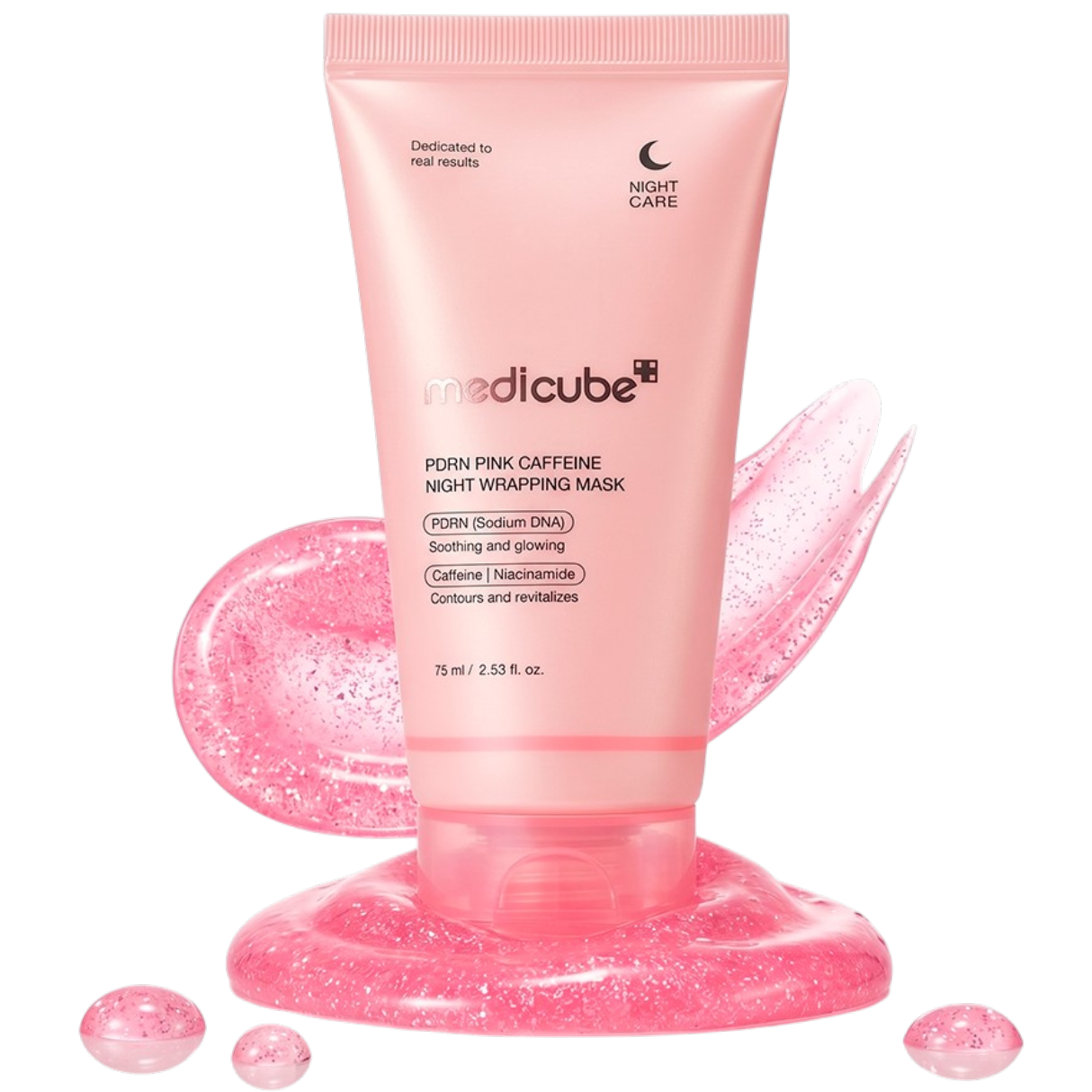 MASCARA FACIAL MEDICUBE PDRN PINK CAFFEINE COLLAGEN 60PAT 85G