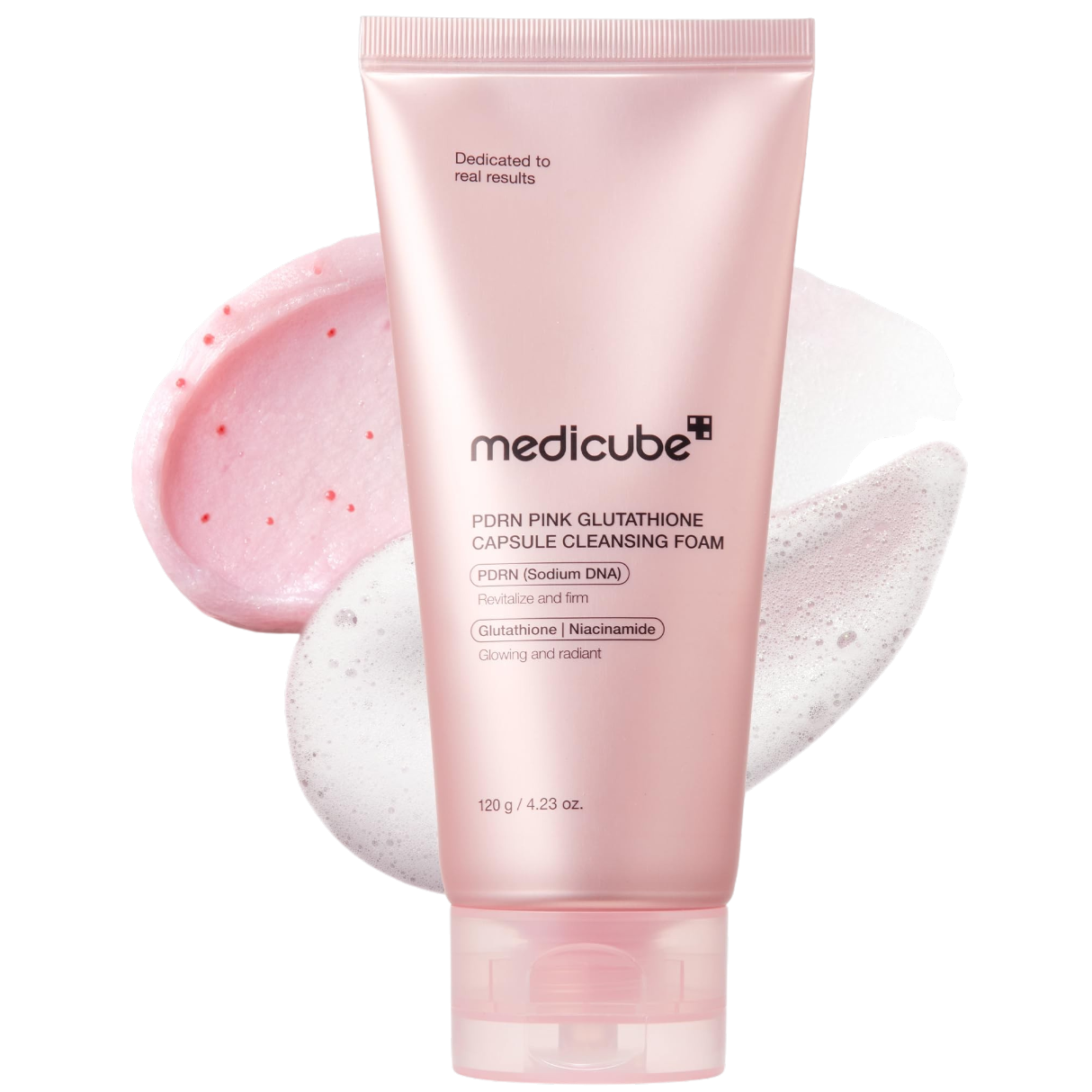 LIMPADOR FACIAL MEDICUBE PDRN PINK GLUTATHIONE CAPSULE CLEANSING FOAM