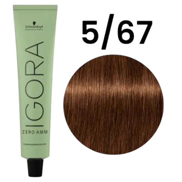 TINTA P/ CABELO SCHWARZKOPF IGORA ZERO AMM 5-67 60G +LO€AO 60ML 0419*