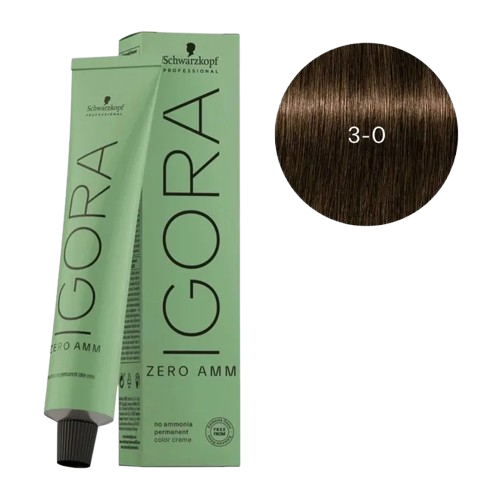 Anúncio: Tinta P/ Cabelo Schwarzkopf Igora Zero Amm 3-0 60G +LO€AO 60ml