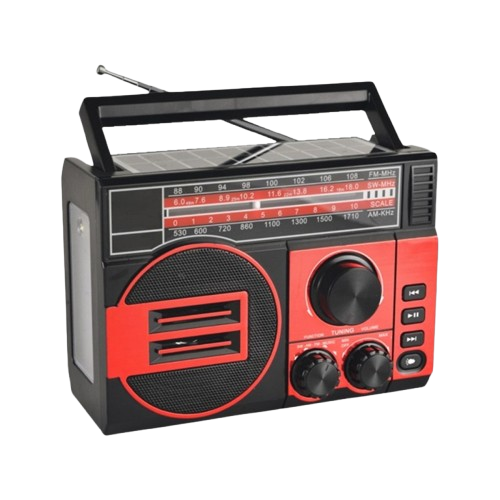 RADIO PORTATIL ECOPOWER EP-F301 BT/SOLAR VERMELHO