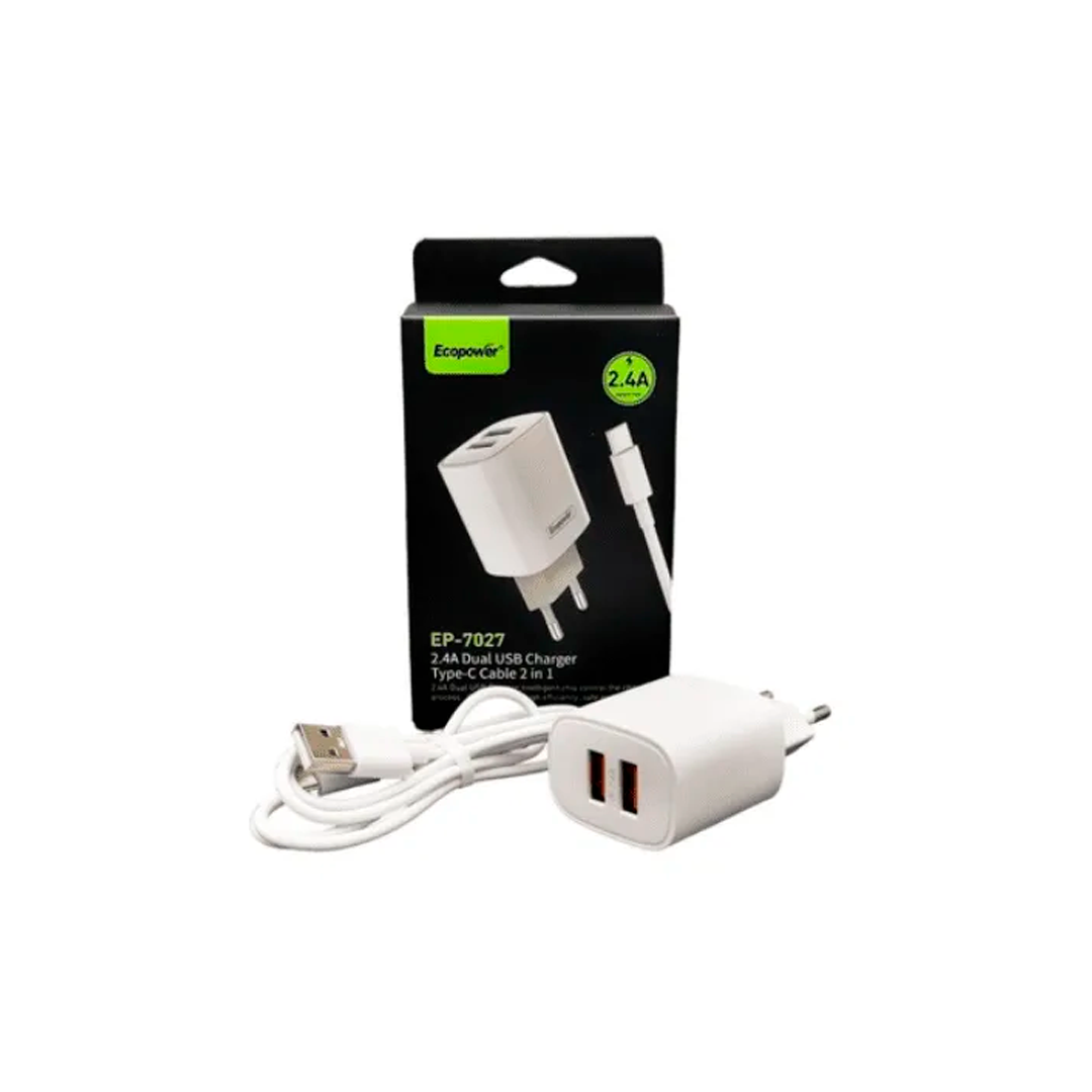 AC CEL FONTE ECOPOWER EP-7027 USD TYPE C BRANCO