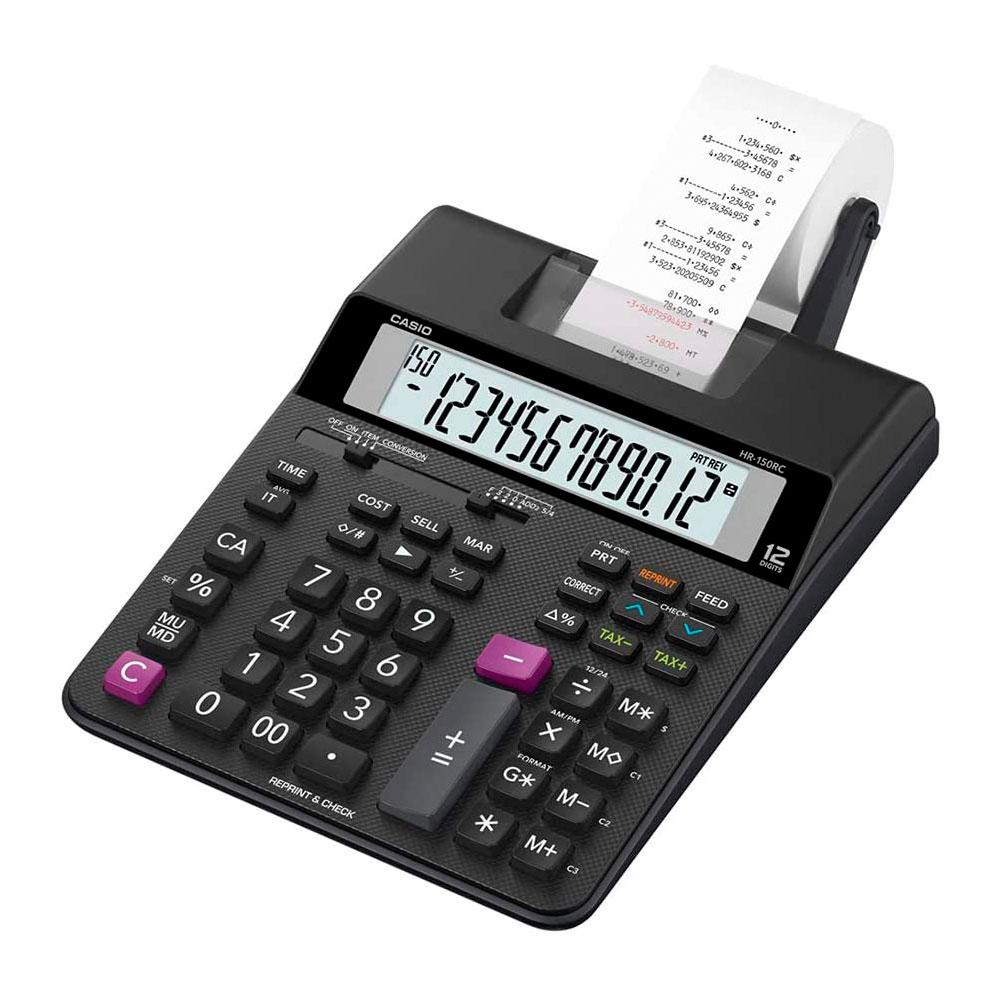 CALCULADORA CASIO C/BOBINA HR-150RC-DC BLACK*