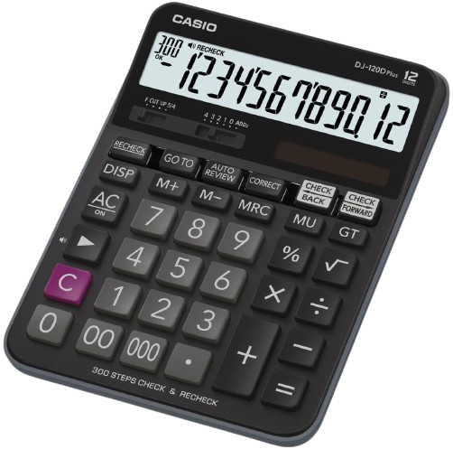 CALCULADORA CASIO COMPACTA DJ-120DPLUS-WA-DPW