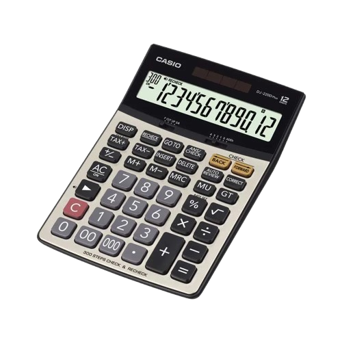 CALCULADORA CASIO COMPACTA DJ-220DPLUS-WA-DP 12DIG