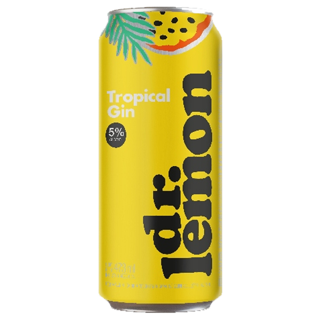 BEB GIN ARG DR.LEMON TROPICAL 5% 473ML LATA