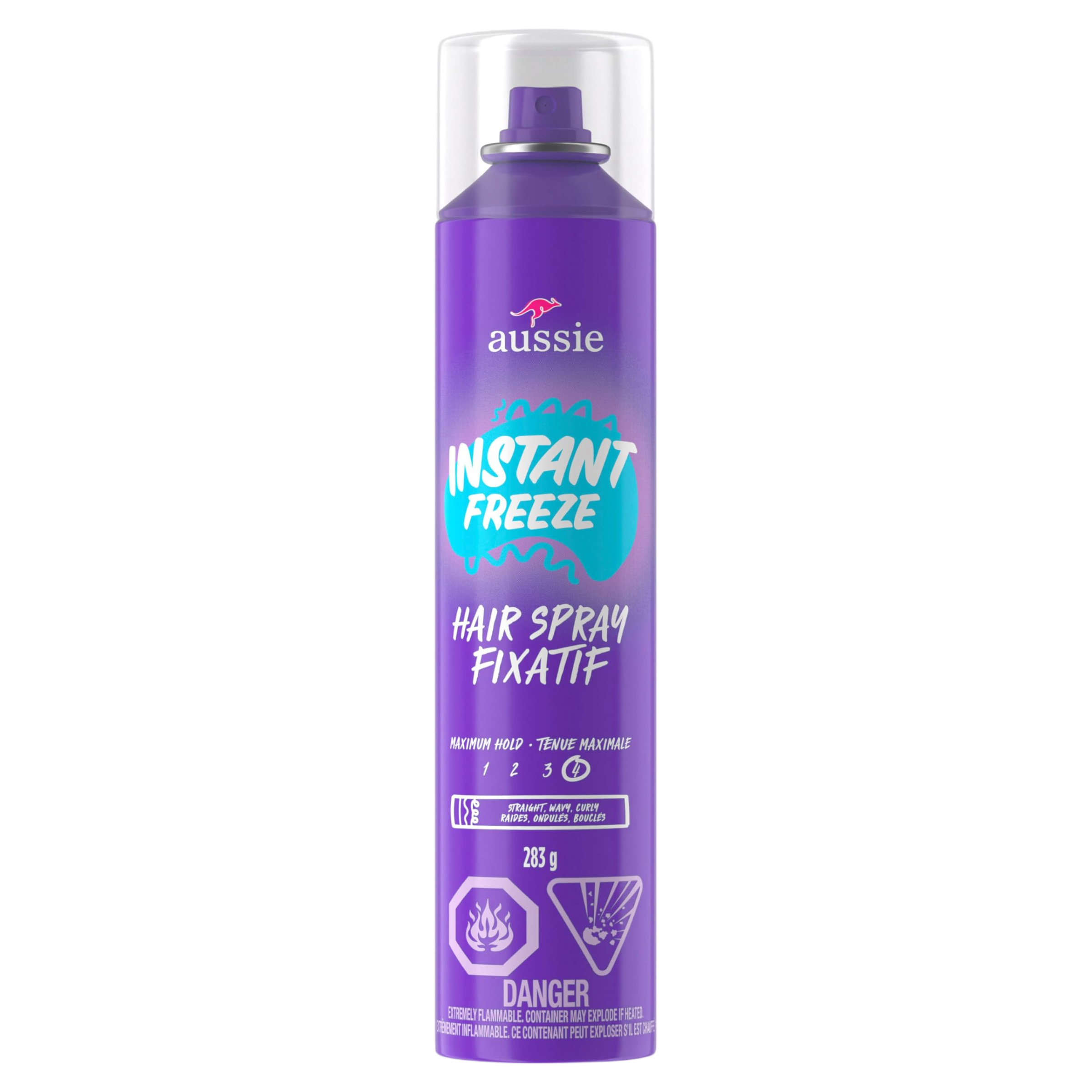 SPRAY AUSSIE INSTANT FREEZE HAIR 24HR MAXIMUN/4 283GR