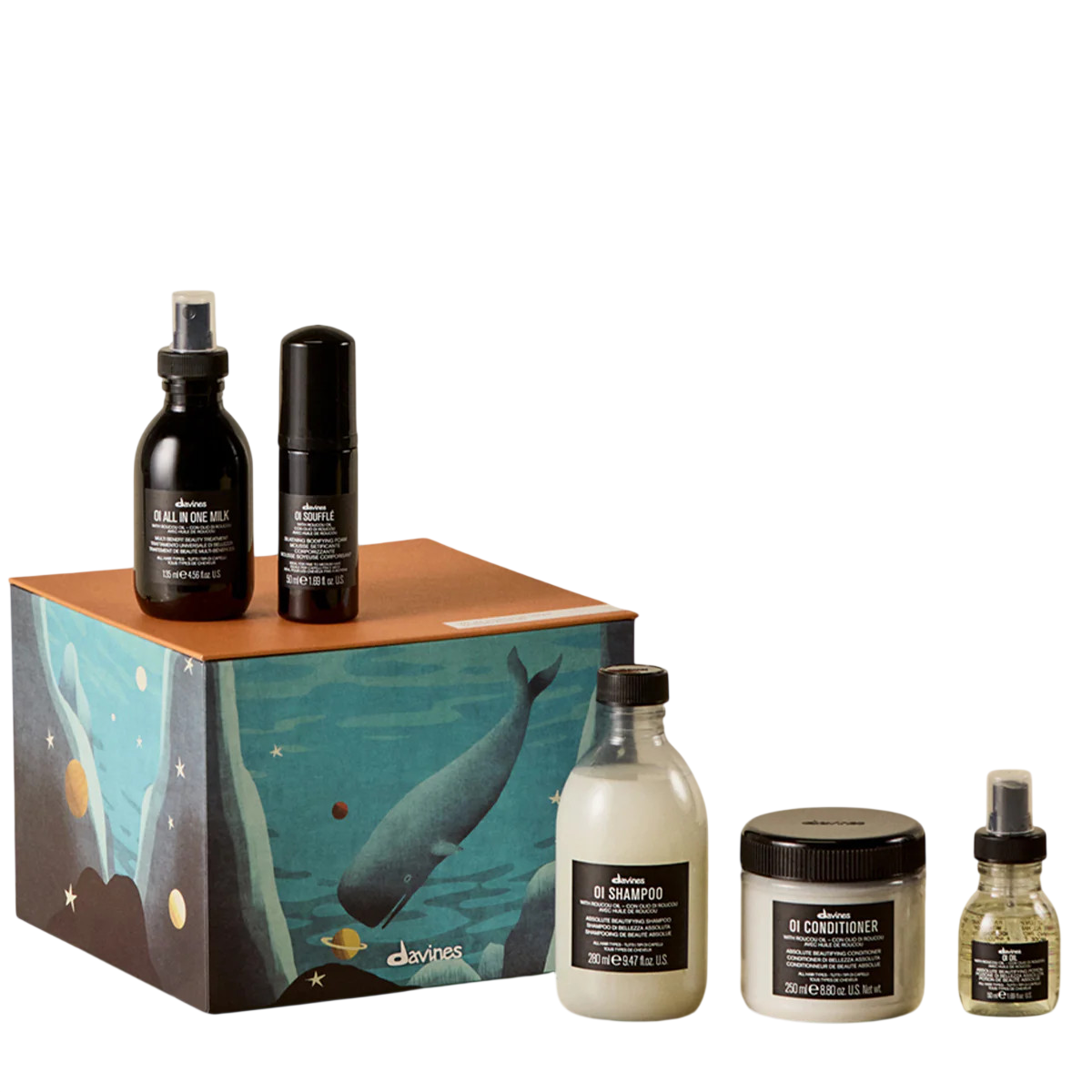 KIT DAVINES DEEP MARINE WORLD/SH280ML/CON250ML/MILK135ML/OIL50/SOU50M*