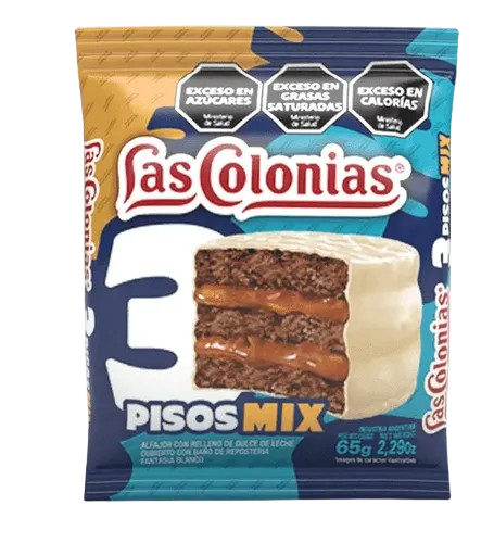 Alfajor LAS Colonias Chocalete Branco Pisos MIX 65G
