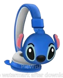 FONE WIRELESS HEADSET AH-806 STITCH KIDS BT/MIC AZUL*