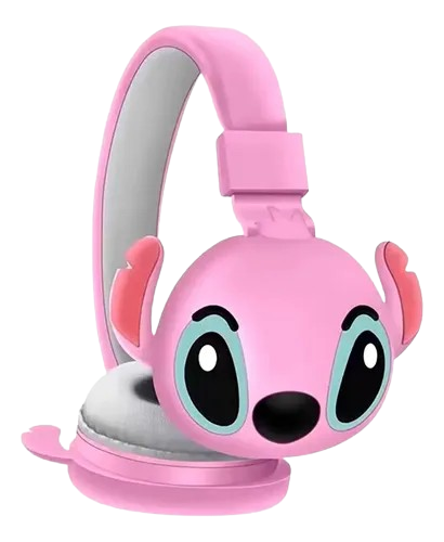 FONE WIRELESS HEADSET AH-806 STITCH KIDS BT/MIC ROSA*