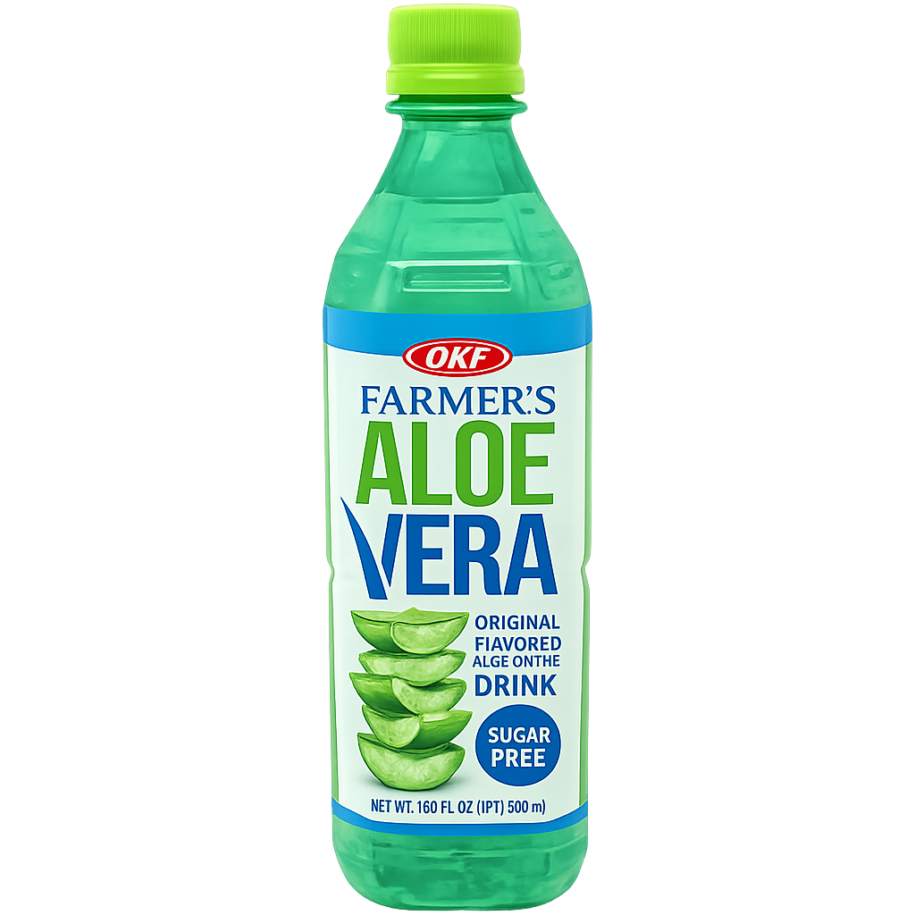 BEB SUCO OKF FARMERS ALOE VERA ORIGINAL SEM AZUCAR 500ML