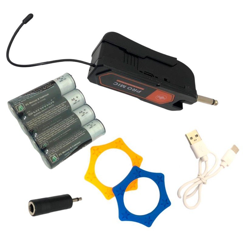 KIT MICROFONE ECOPOWER EP-M307 WIR/UHF/2MIC
