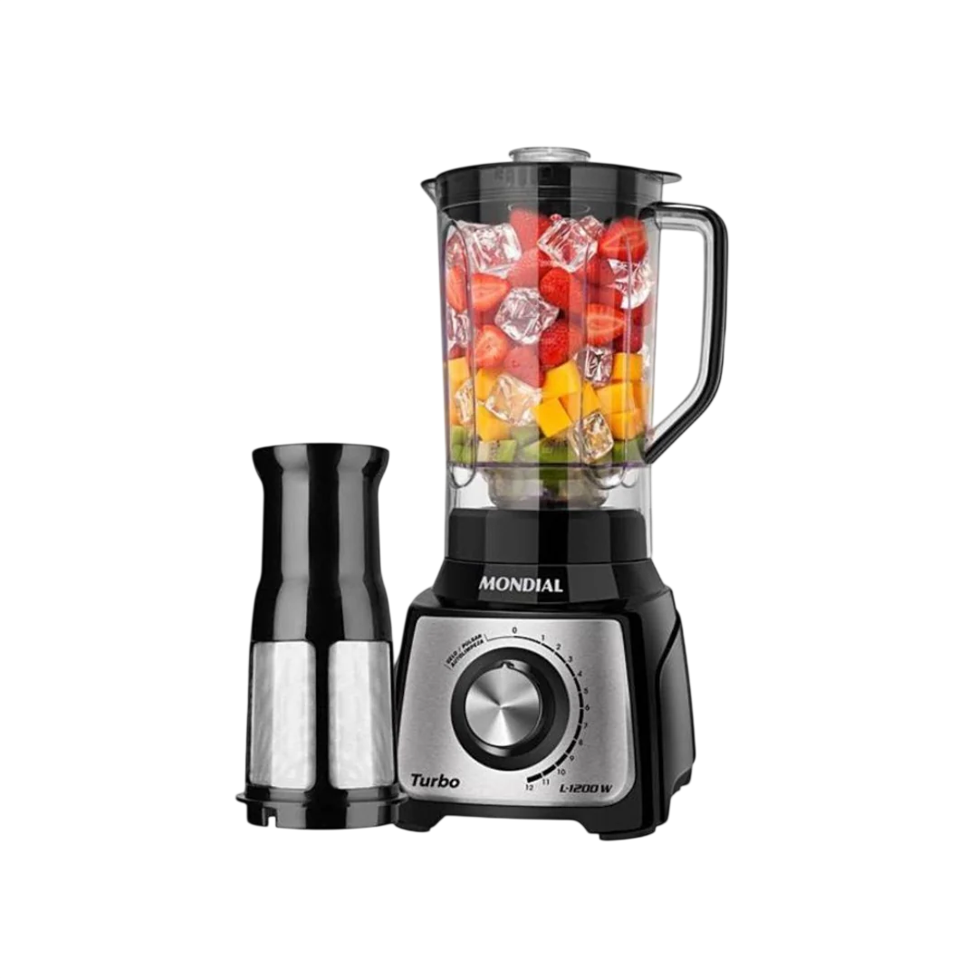 LIQUIDIFICADOR MONDIAL TURBO INOX L-1200BI 110V
