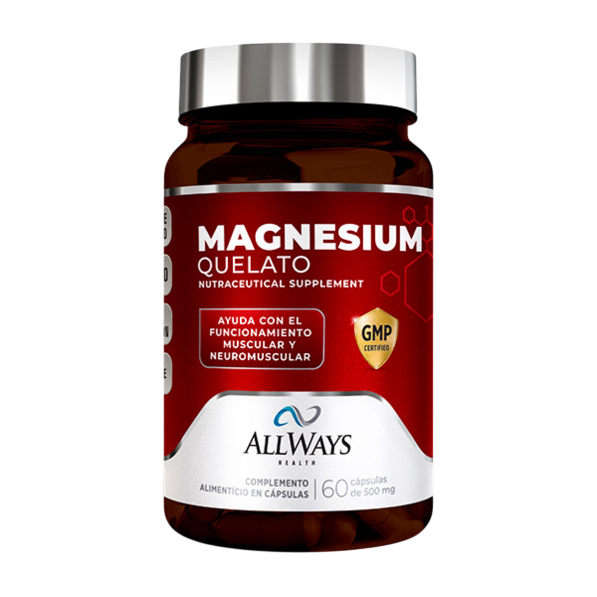 Suplemento Allways Magnesium Quelato 60 Comprimidos
