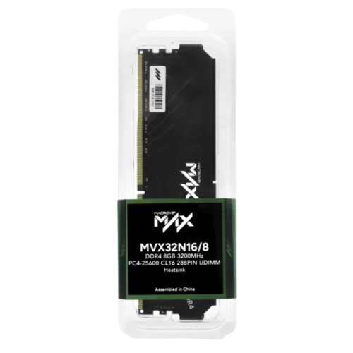 MEMORIA DDR4 8GB 3200MHZ MACROVIP MAX MVX32N16/8 BLACK