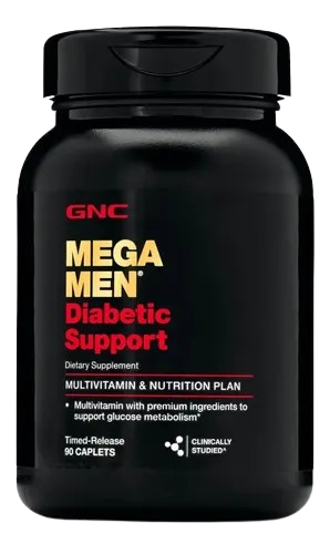 VITAMINA GNC MEGA MEN DIABETIC SUPPORT 90 CAP