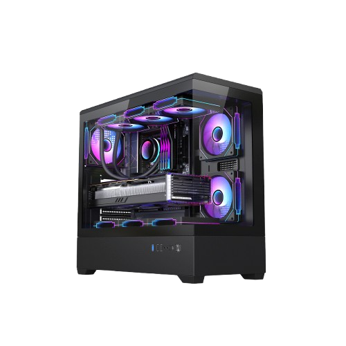 GABINETE GAMER FTX PCC-G11 LATERAL FRONTAL TRANS 4 FAN ATX/MATX/ITX