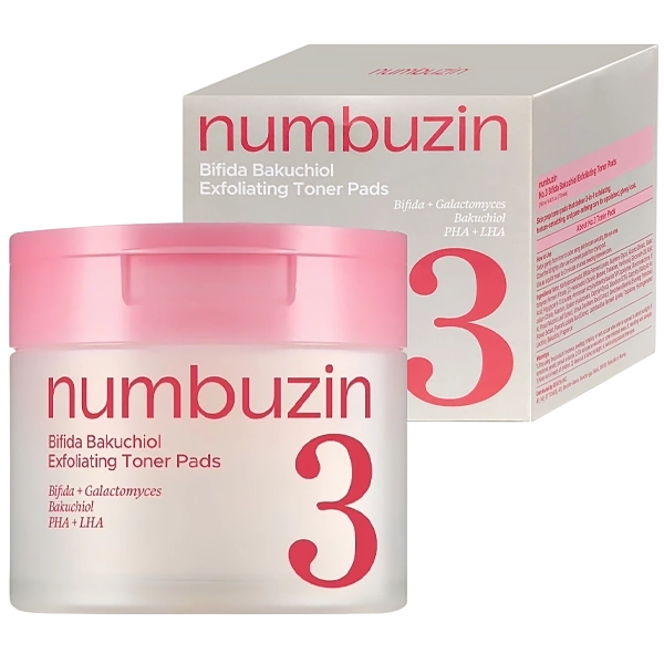 Anúncio: Tonico Facial Numbuzin N03 Bifida Bakuc Exfoliat Ton Pads 70UNI 190ml