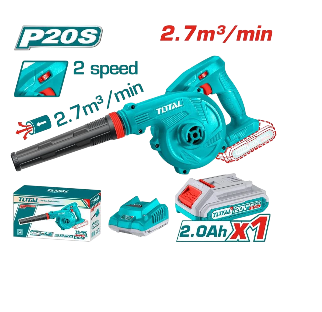 SOPRADOR E ASPIRADOR TOTAL UTABLI20781 20V 1 BATERIA 220V